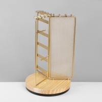 Подставка для украшений универсальная &laquo;Карусель 3-х сторонняя&raquo; 18&times;18&times;30 см, цвет золото