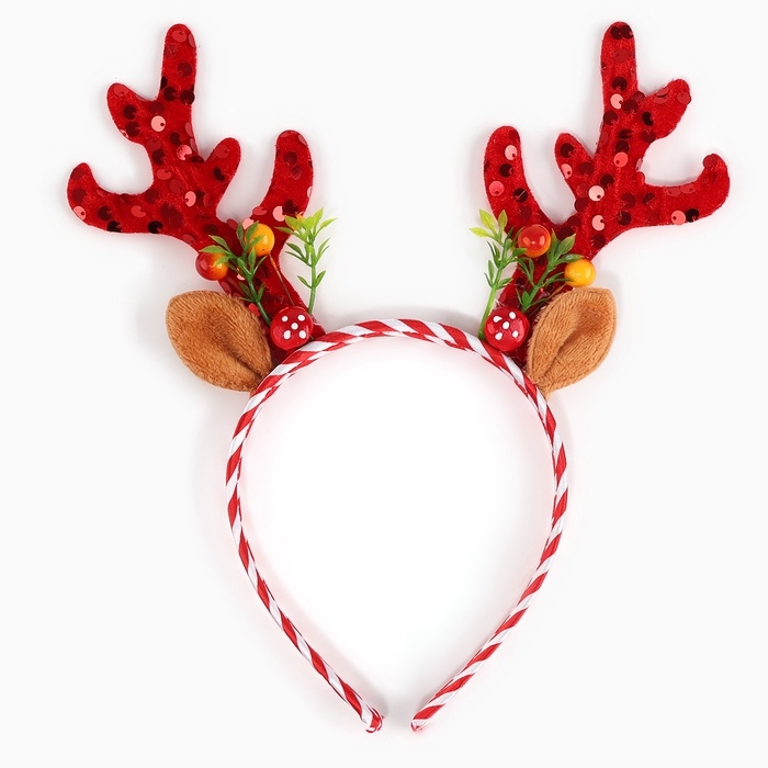 Карнавальный ободок новогодний &laquo;Рожки с ушками&raquo;