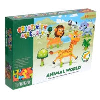 Конструктор винтовая мозаика &laquo;Животные сафари&raquo;, 4 карточки, 3 инструмента