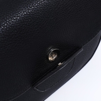 Сумка-мессенджер RICHET на магните, наружный карман, длинный ремень, цвет чёрный