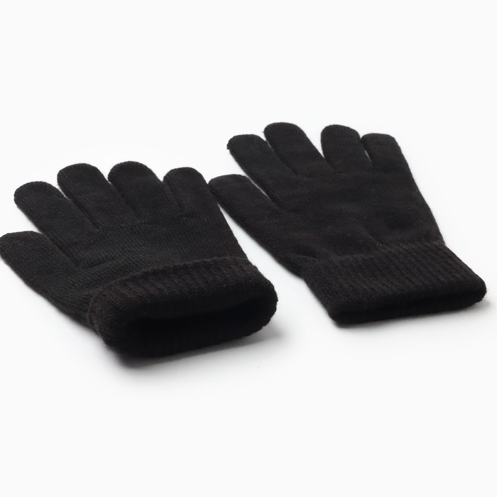 Перчатки женские, цвет черный, размер 7-8 Перчатки женские, цвет черный, размер 7-8