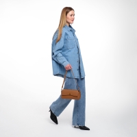 Сумка женская мессенджер на клапане TEXTURA, средний размер, цвет коричневый Сумка женская мессенджер на клапане TEXTURA, средний размер, цвет коричневый