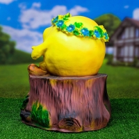 Садовая фигура "Колобок на пеньке" 40х33см Садовая фигура "Колобок на пеньке" 40х33см