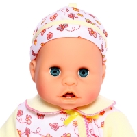 Интерактивный пупс &laquo;Крошка&raquo;, 4 функции, звук, двигается язык, растут зубки, цвет жёлтый