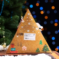 Новогодний подарочный набор косметики. Бомбочки для ванны &laquo;Пирамидка&raquo;, зелёный, 120 г. Новый год