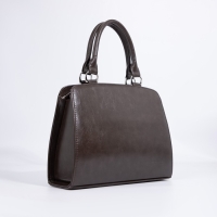 Сумка-тоут El Masta на молнии, наружный карман, длинный ремень, цвет тёмно-коричневый