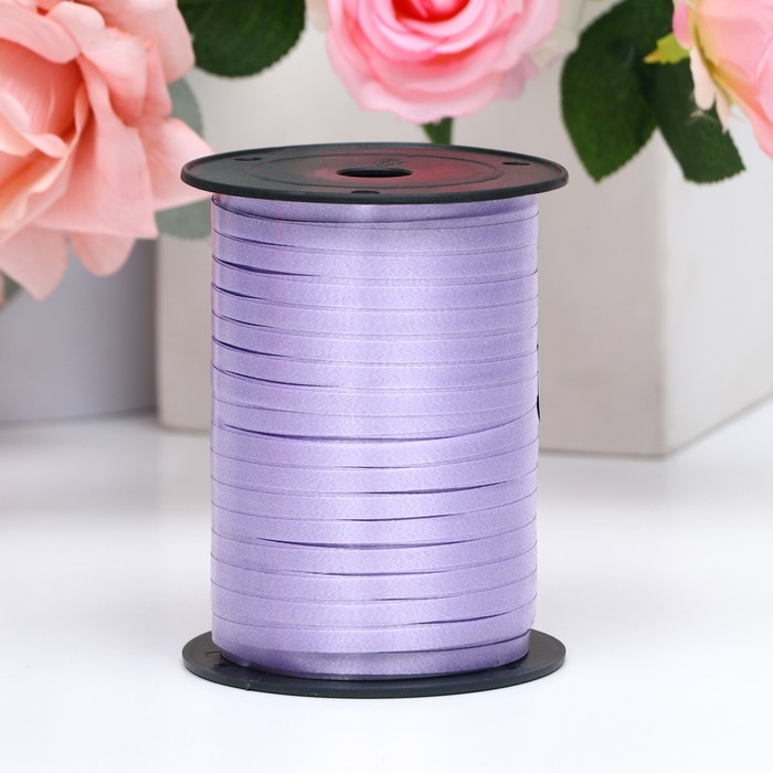 Лента для декора и подарков, сиреневый, 0,5 см х 250 м Лента для декора и подарков, сиреневый, 0,5 см х 250 м
