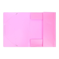 Папка на резинке А4, 500 мкм, Calligrata, Pastel, корешок 20 мм, до 150 листов, тиснение "песок", фламинго Папка на резинке А4, 500 мкм, Calligrata, Pastel, корешок 20 мм, до 150 листов, тиснение "песок", фламинго