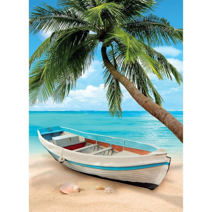 Алмазная мозаика с частичным заполнением на холсте &laquo;Пляж&raquo;, 15 х 21 см