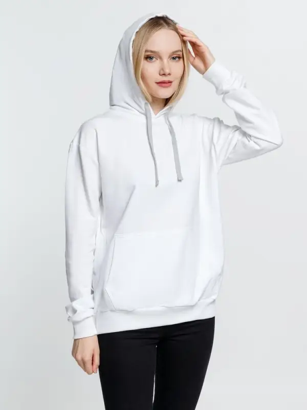 Толстовка с капюшоном Kirenga, белая (белоснежная), размер 4XL