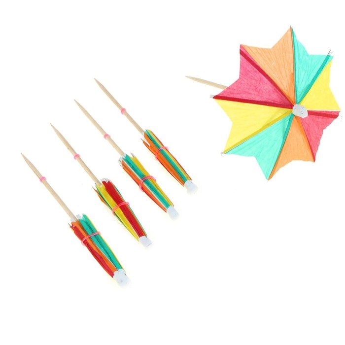 Шпажки для канапе &laquo;Зонтик&raquo;, острый угол, в наборе 12 шт.