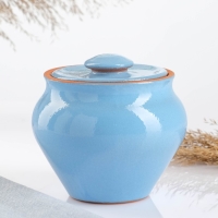 Набор "Вятская керамика №2" 6х0,5 + ухват + полка, голубой Набор "Вятская керамика №2" 6х0,5 + ухват + полка, голубой