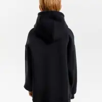 Худи детское оверсайз Junipero, черное, 10 лет