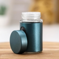 Ёмкость стеклянная для специй &laquo;Стиль&raquo;, 100 мл, 4,5&times;8 см, цвет бирюзовый