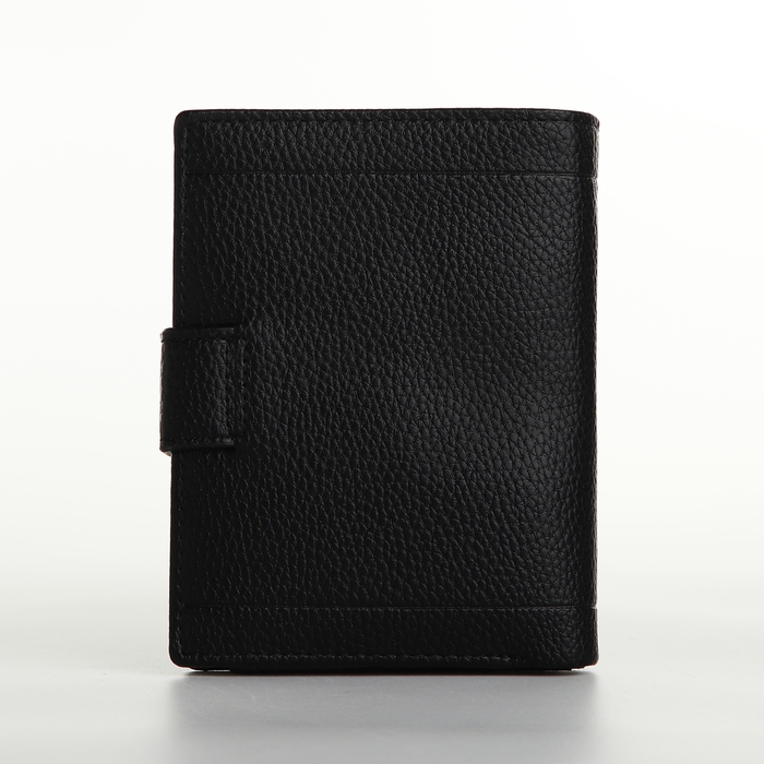 Портмоне мужское на магните 3 в 1, отдел для автодокументов, паспорта, цвет чёрный Портмоне мужское на магните 3 в 1, отдел для автодокументов, паспорта, цвет чёрный