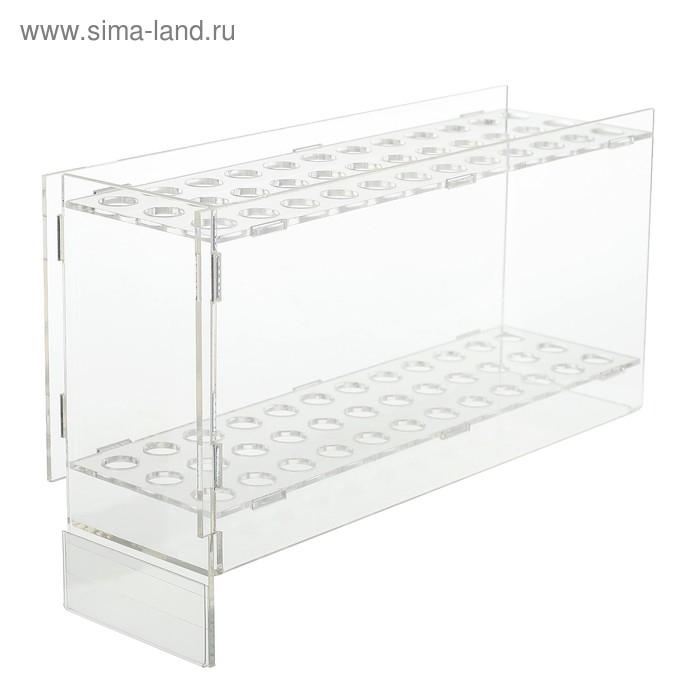 Подставка под ручки, 36 шт., 6&times;20&times;13 см, цвет прозрачный, оргстекло 2 мм, В ЗАЩИТНОЙ ПЛЁНКЕ