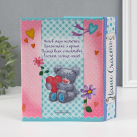 Фотоальбом 100 фото 13х18 см с окном "Наше счастье" 15,5х19,5 см