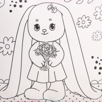 Сумка детская для девочки через плечо "Зайчик с букетом" 17х13х5 см Сумка детская для девочки через плечо "Зайчик с букетом" 17х13х5 см