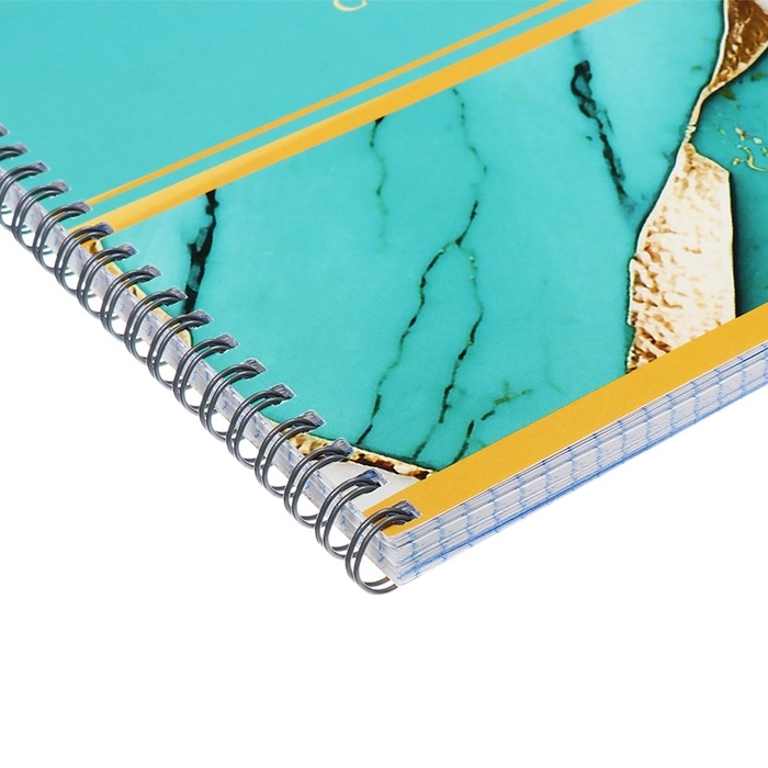 Тетрадь A4 на гребне 60л кл Мрамор с полосой, обл мел карт, блок офсет