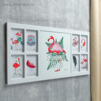 Фоторамка пластик на 9 фото 10х15, 29,6х29,6 см "Стильно" белая 35х74 см Фоторамка пластик на 9 фото 10х15, 29,6х29,6 см "Стильно" белая 35х74 см