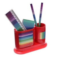 Набор настольный детский "Радуга" (подставка+2 карандаша+линейка+точилка+ластик+блокнот 8 листов) Набор настольный детский "Радуга" (подставка+2 карандаша+линейка+точилка+ластик+блокнот 8 листов)
