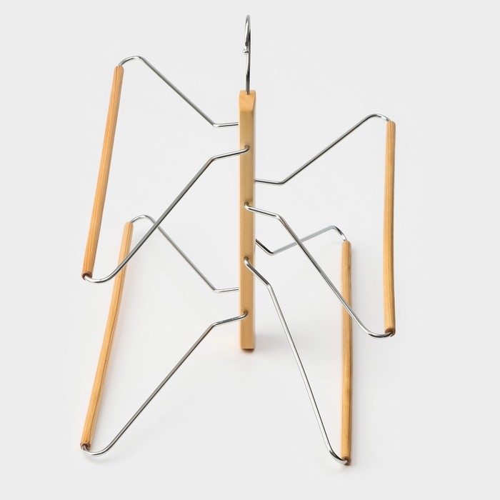 Плечики - вешалка для одежды LaDо́m Bois, 41×38 см, многоуровневая, деревянная сорт А Плечики - вешалка для одежды LaDо́m Bois, 41×38 см, многоуровневая, деревянная сорт А