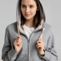 Толстовка унисекс на молнии Sherpa 280, серый меланж, размер M