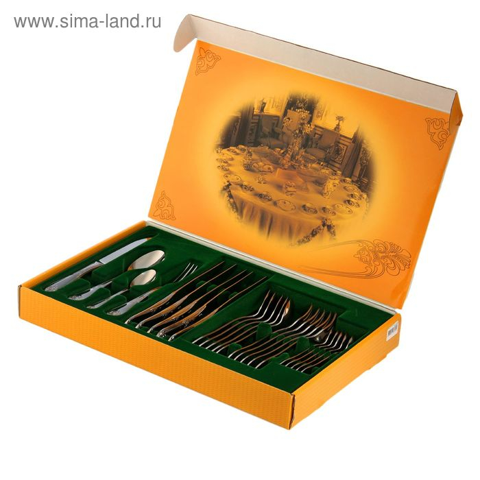 Набор столовых приборов «Дворцовый», 24 предмета, декоративная коробка Набор столовых приборов «Дворцовый», 24 предмета, декоративная коробка