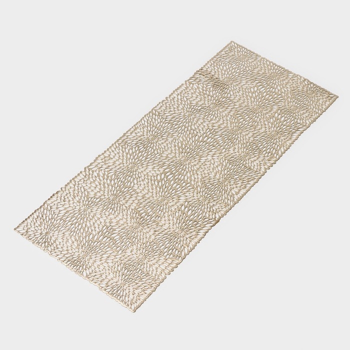 Дорожка на стол Доляна &laquo;Астры&raquo;, 90&times;35 см, цвет золото