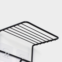 Держатель для полотенец с полкой, 15,5&times;12,5&times;33,5 см, цвет черный