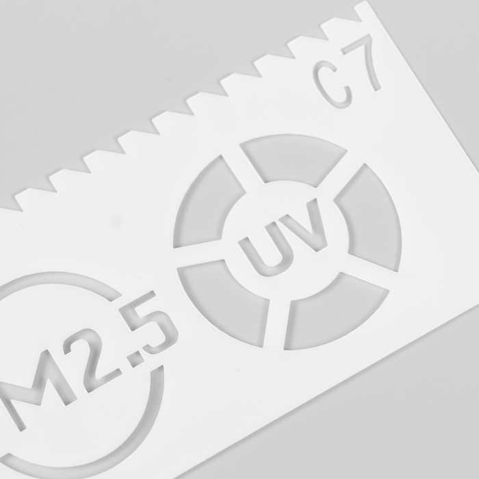 Трафарет с фигурным краем "Синоптик" набор 8 шт 17х6 см