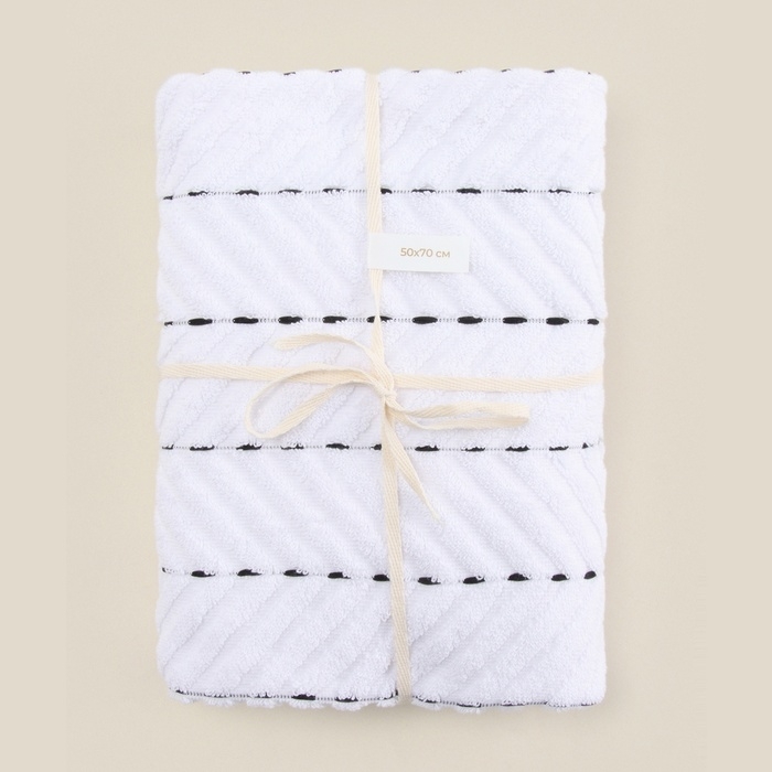 Коврик махровый SL HOME: Lines Коврик махровый SL HOME: Lines "Блан де Блан" 50х70 см, 100% хлопок, 750 г/м2