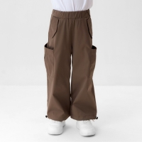 Брюки-карго для девочки KAFTAN р. 30 (98-104 см), цвет серо-бежевый Брюки-карго для девочки KAFTAN р. 30 (98-104 см), цвет серо-бежевый