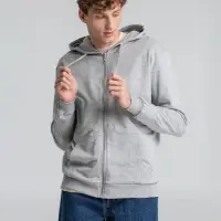 Толстовка на молнии с капюшоном Siverga 2.0, серый меланж, размер M