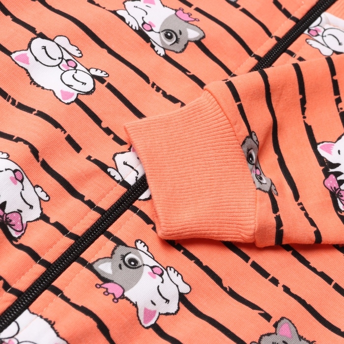 Толстовка для девочки, цвет коралловый, рост 86 см