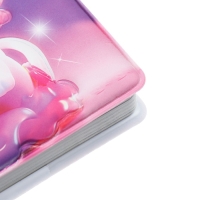 Записная книжка подарочная 96л,линия, цветной блок,обложка ПВХ 3D Кошка (9,5х10,5см)