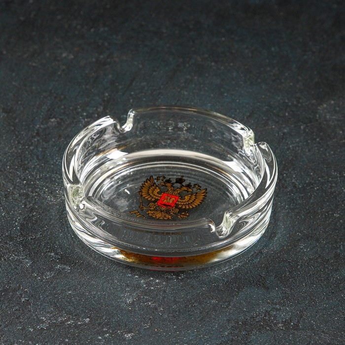 Набор подарочный &laquo;Золотой Герб России&raquo;, 6 стопок 50 мл, пепельница