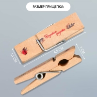 Декор для творчества дерево "Прищепка - Букетик радости" набор 10 шт Декор для творчества дерево "Прищепка - Букетик радости" набор 10 шт