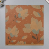 Бумага для скрапбукинга двусторонняя крафт "Цветы" плотность 180 гр набор 5 шт 30,5х32 см Бумага для скрапбукинга двусторонняя крафт "Цветы" плотность 180 гр набор 5 шт 30,5х32 см