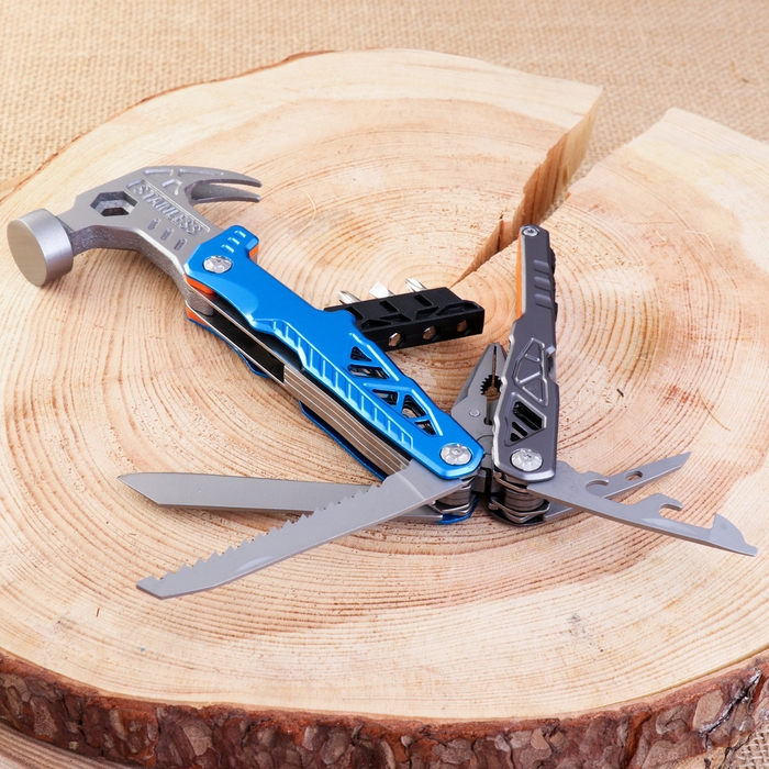 Мультитул 13в1 с плоскогубцами и молотком, синий Мультитул 13в1 с плоскогубцами и молотком, синий