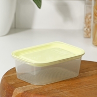 Контейнер для продуктов с паровыпуском, 500 мл, 16&times;11&times;5 см, прямоугольный, цвет микс