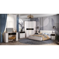 Туалетный столик Кимберли, 802х460х824, Ясень белый/Лакобель черная Туалетный столик Кимберли, 802х460х824, Ясень белый/Лакобель черная