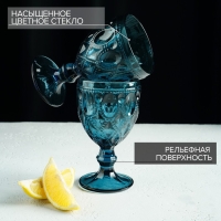 Набор бокалов для вина стеклянный Magistro &laquo;Варьете&raquo;, 320 мл, 8,5&times;16 см, 6 шт, цвет синий