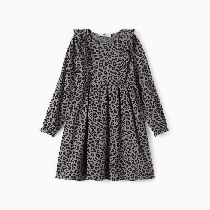 Платье детское с длин.рукавом KAFTAN Trendy grey р.30 (98-104)