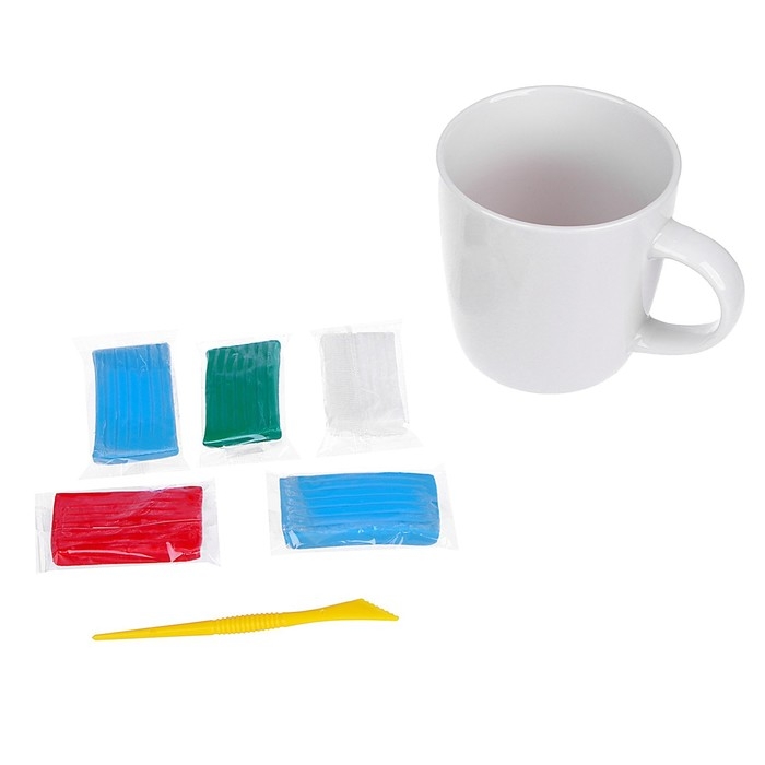 Декор кружки полимерной глиной на новый год «Голубой зайка», новогодний набор для творчества Декор кружки полимерной глиной на новый год «Голубой зайка», новогодний набор для творчества