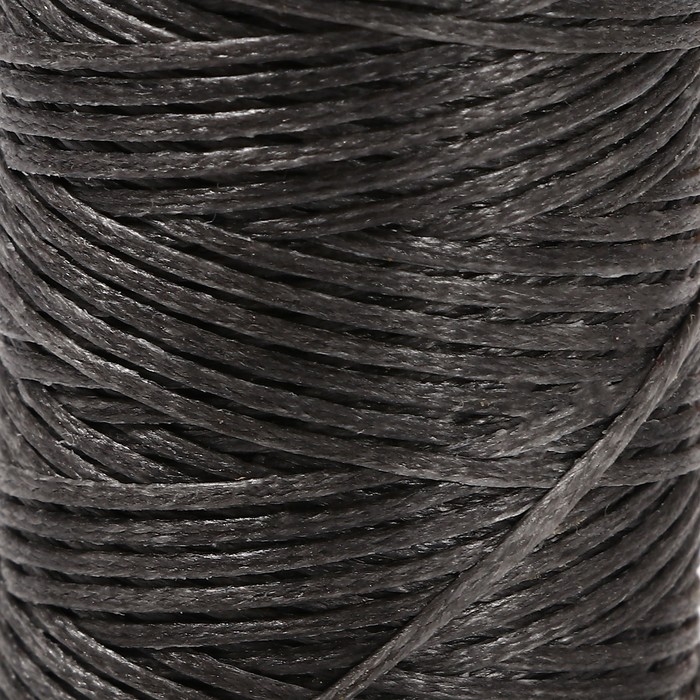 Нитки вощёные, плоские, 150D/16, 0,8 мм, 50 &plusmn; 2 м, цвет тёмно-серый