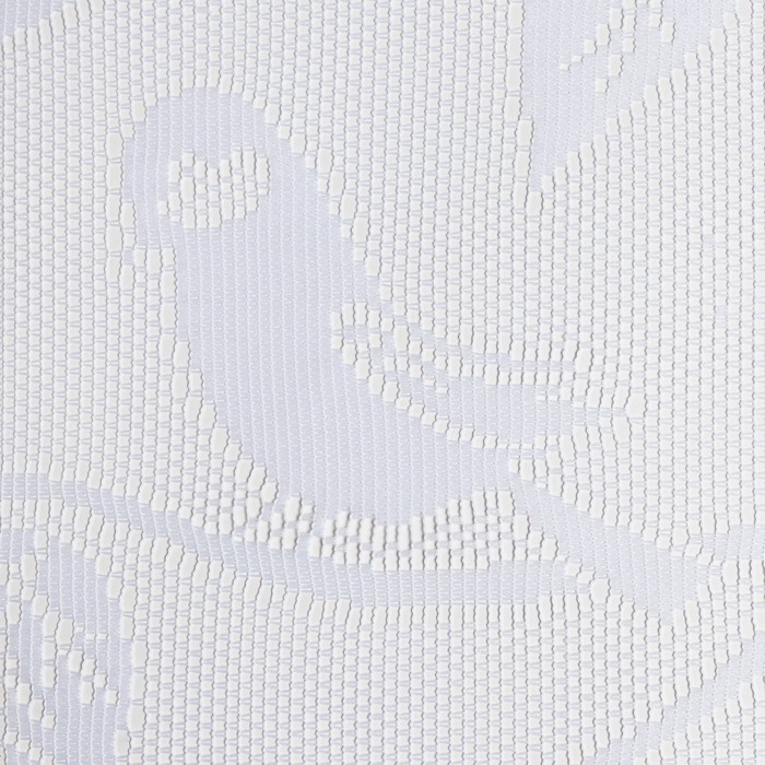 Тюль на кухню без шторной ленты, 170х150 см, цвет белый, 100% полиэстер