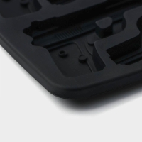 Форма для шоколада Доляна &laquo;Пистолет&raquo;, силикон, 18,7&times;13,4 см, 6 ячеек (7,5&times;5,1 см), цвет тёмно - серый