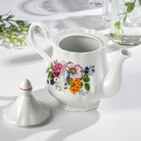 Чайник фарфоровый &laquo;Букет цветов&raquo;, 800 мл