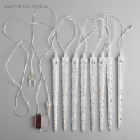 Гирлянда «Сосульки рифленые» 2.5 × 0.3 м, IP65, прозрачная нить, 192 LED, свечение мульти с эффектом стекания, 12 В Гирлянда «Сосульки рифленые» 2.5 × 0.3 м, IP65, прозрачная нить, 192 LED, свечение мульти с эффектом стекания, 12 В